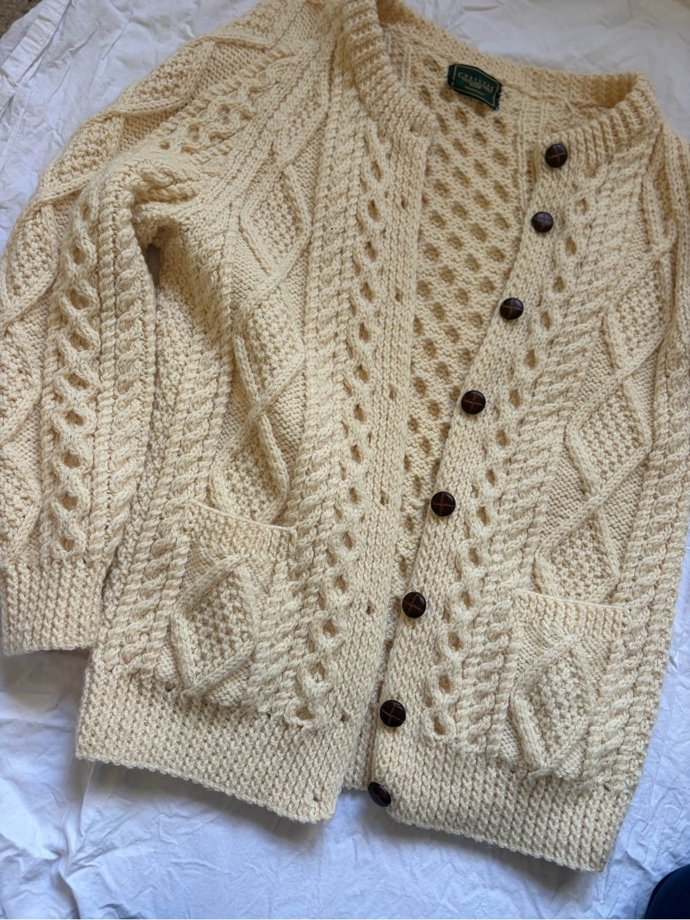 Vintage Christy’s Irish Stores 100% Wool Cardigan